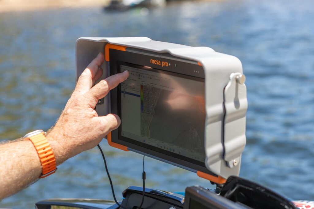 The survey, live at the helm.