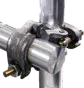 Transducer pole mounting clamp
