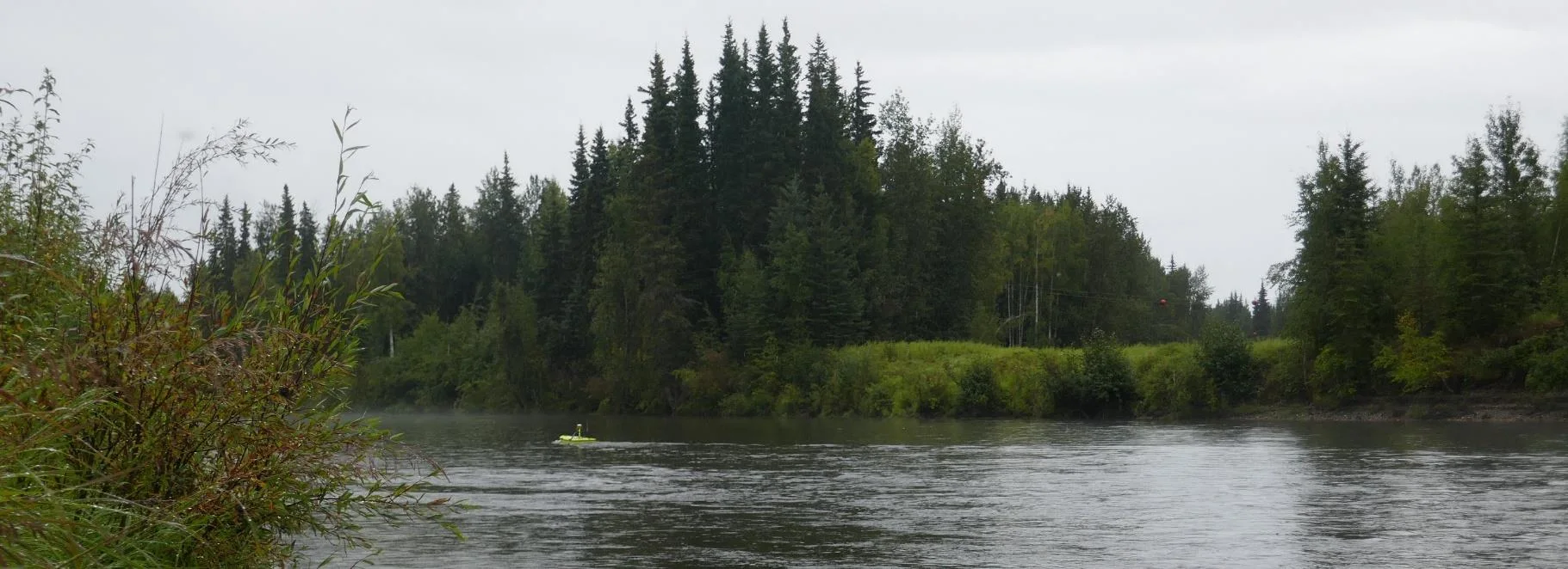 Featured image for “CEE-USV™ with integrated Trimble RTK for Trans-Alaska Pipeline river crossing surveys”