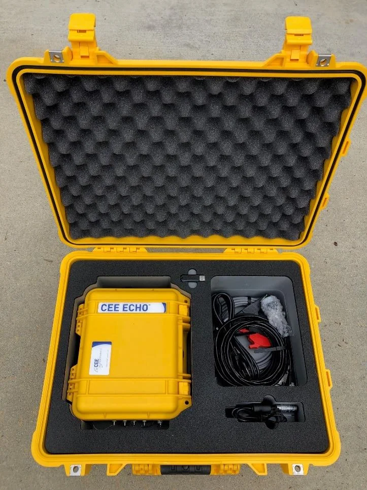 CEE ECHO portable survey echo sounder kit in its yellow case