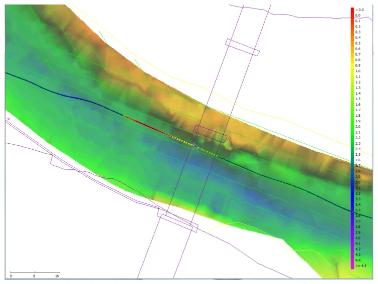 After time-based interpolation using course and speed.