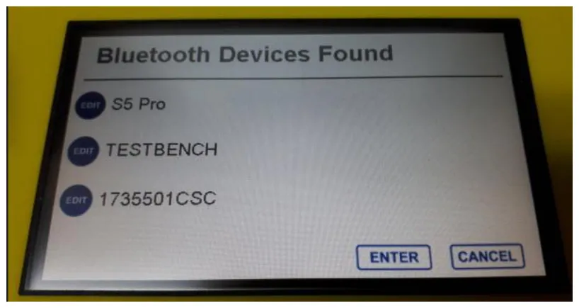 Devices found after the scan.
