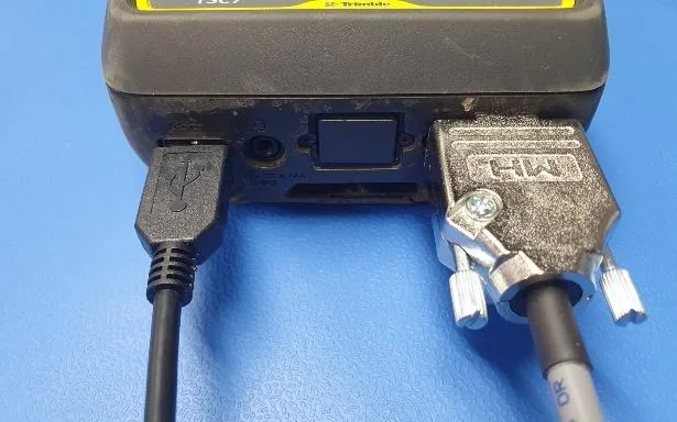 USB power “combo” RS-232 cable on the TSC7.