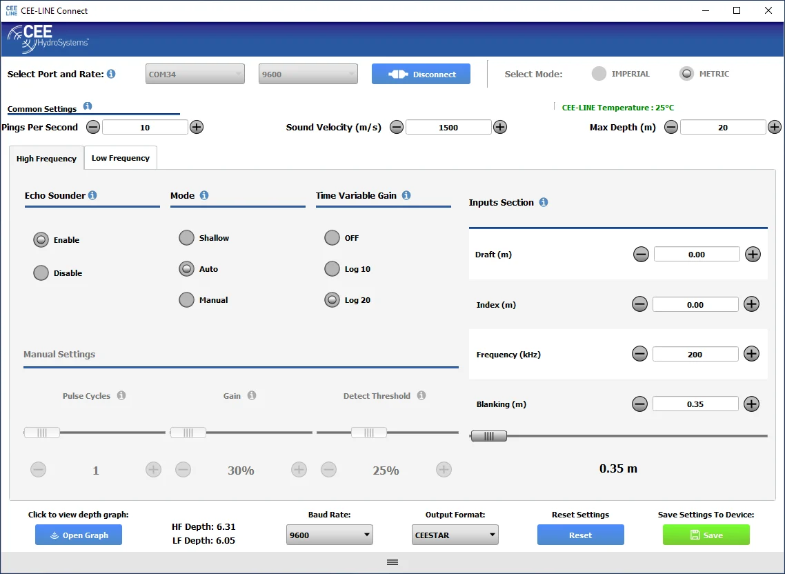 The CEE-LINE CONNECT utility.