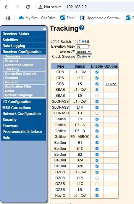 Tracking set to L5, the default for RTX.