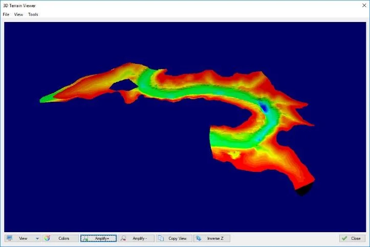 Hydromagic 3D view of the same survey results