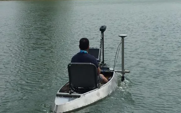 Hydroline uses the CEESCOPE™ for frac water pond volume surveys
