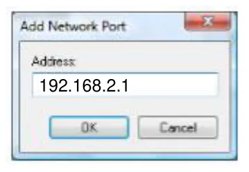 Add Network Port: the CEESCOPE™ address, 192.168.2.1.