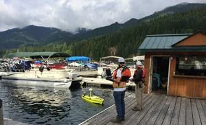 Featured image for “CEE-USV™ deployed for Detroit Lake marina surveys for Statewide Land Surveying”