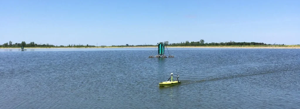 CEE-USV monitors sludge reduction in Minnesota effluent lagoons