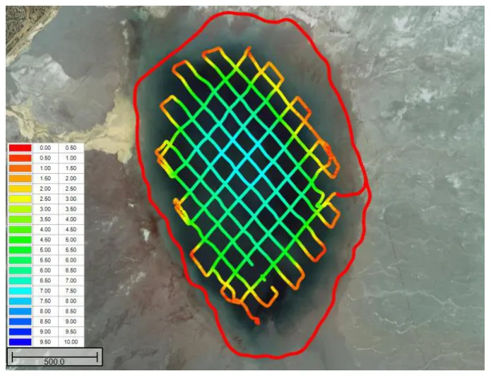 Survey lines over a large TSF.