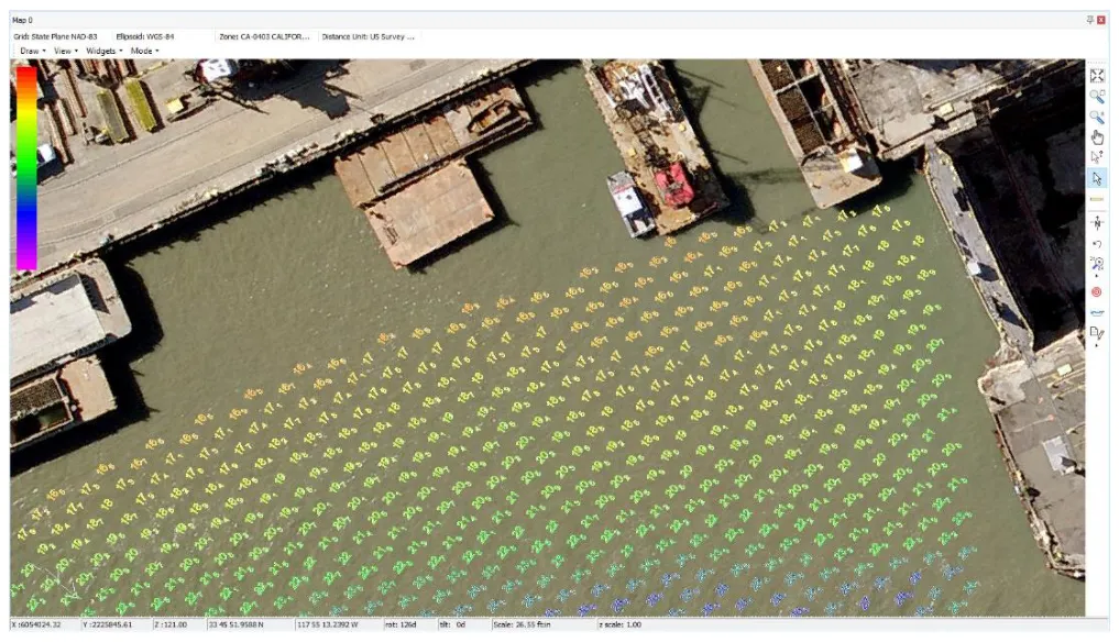 Soundings exported for viewing as KMZ.