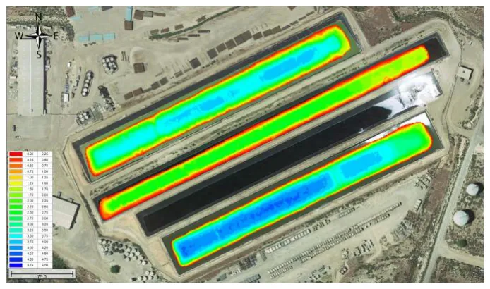 USV survey results from long settling lagoons.