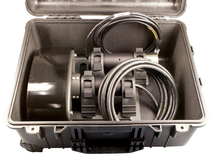 Transducer kit in its Pelican case